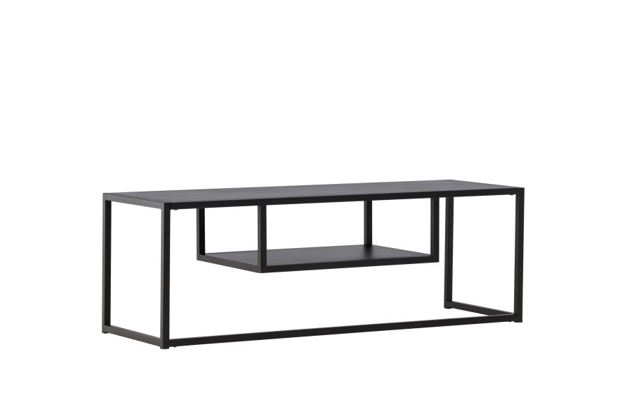 VENTURE DESIGN Riverside TV-bord, m 1 hylle - sort stl (120x40)