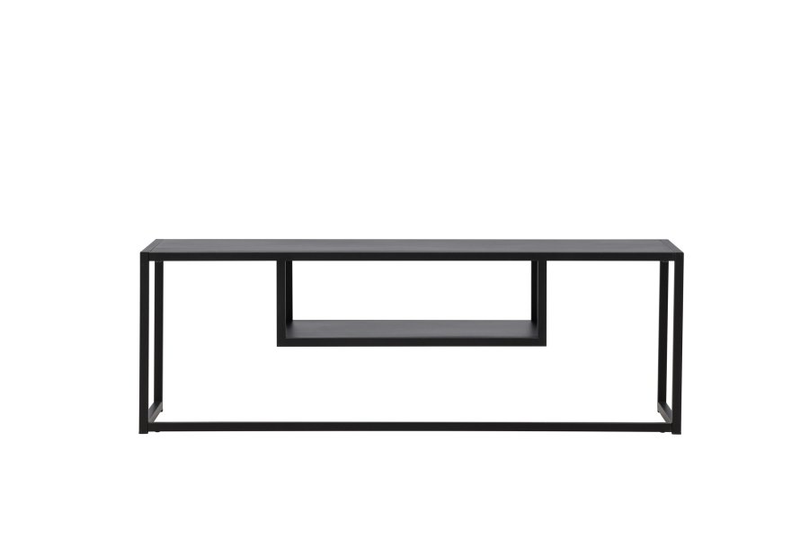 VENTURE DESIGN Riverside TV-bord, m 1 hylle - sort stl (120x40)