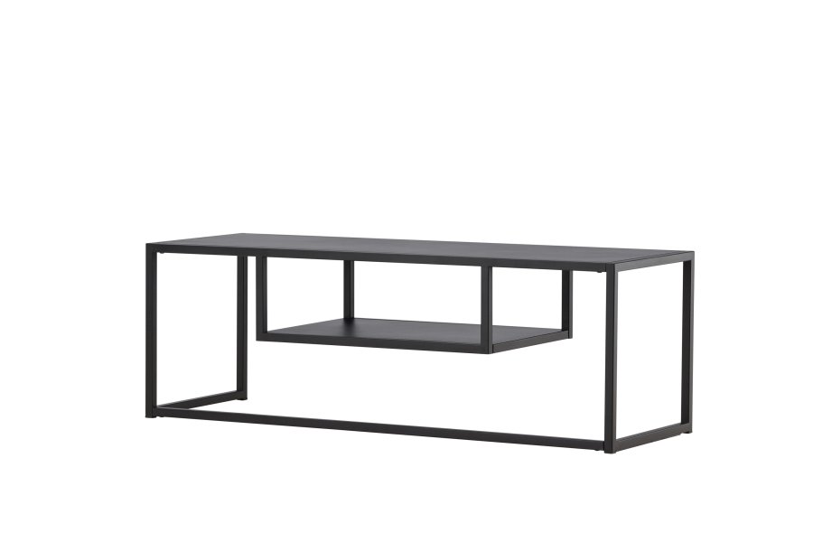 VENTURE DESIGN Riverside TV-bord, m 1 hylle - sort stl (120x40)
