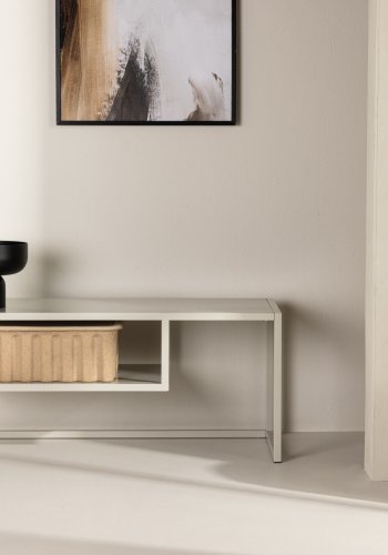 VENTURE DESIGN Riverside TV-bord, med 1 hylle - beige stl (120x40)