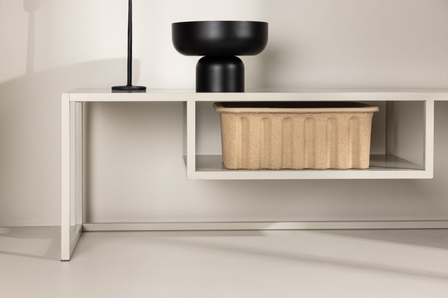 VENTURE DESIGN Riverside TV-bord, med 1 hylle - beige stl (120x40)