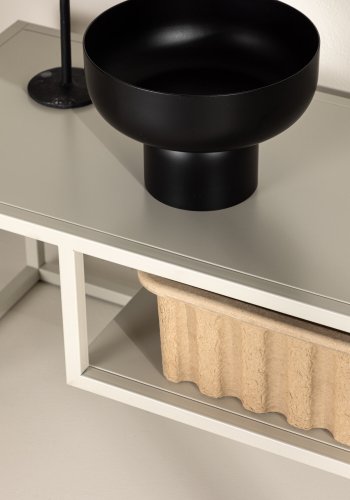 VENTURE DESIGN Riverside TV-bord, med 1 hylle - beige stl (120x40)