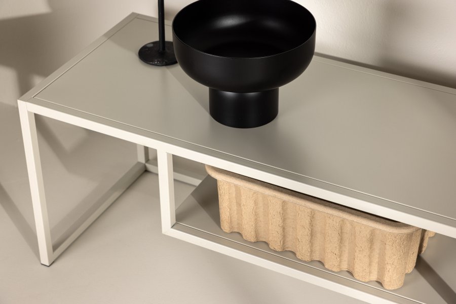 VENTURE DESIGN Riverside TV-bord, med 1 hylle - beige stl (120x40)