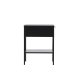 VENTURE DESIGN Sacramento nattbord, m. 1 hylle og 1 skuff - svart stl (40x40)