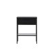 VENTURE DESIGN Sacramento nattbord, m. 1 hylle og 1 skuff - svart stl (40x40)