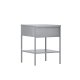 VENTURE DESIGN Sacramento nattbord, m. 1 hylle og 1 skuff - lysegr stl (40x40)
