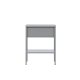 VENTURE DESIGN Sacramento nattbord, m. 1 hylle og 1 skuff - lysegr stl (40x40)