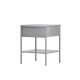 VENTURE DESIGN Sacramento nattbord, m. 1 hylle og 1 skuff - lysegr stl (40x40)