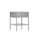 VENTURE DESIGN Sacramento nattbord, m. 1 hylle og 1 skuff - lysegr stl (40x40)