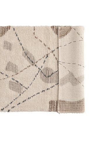 VENTURE DESIGN Paul Rug Paul Cotton - 60*90- -Rektangulr-Elfenben/Brun/Gr