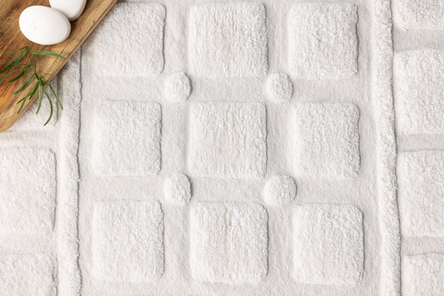 VENTURE DESIGN Pute Teppe Pute Bomull - 60*90- -Rektangulr-Hvit