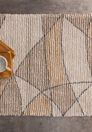 VENTURE DESIGN Loui Teppe Loui Cotton - 60*90- -Rektangulrt-Elfenben/Sand/Gr