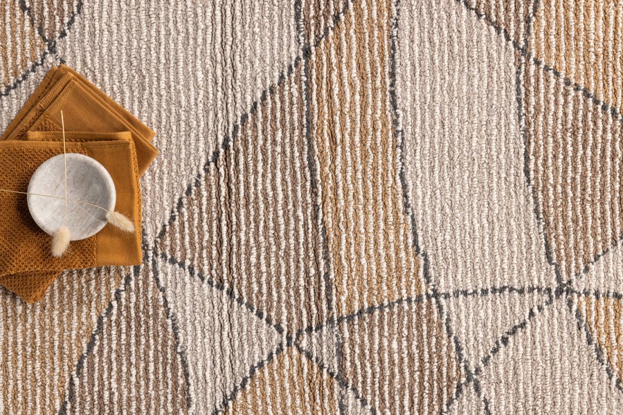 VENTURE DESIGN Loui Teppe Loui Cotton - 60*90- -Rektangulrt-Elfenben/Sand/Gr