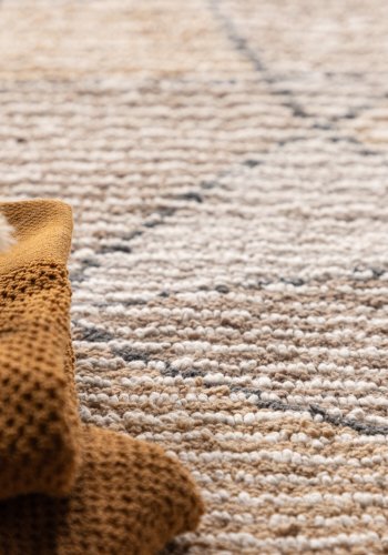 VENTURE DESIGN Loui Teppe Loui Cotton - 60*90- -Rektangulrt-Elfenben/Sand/Gr