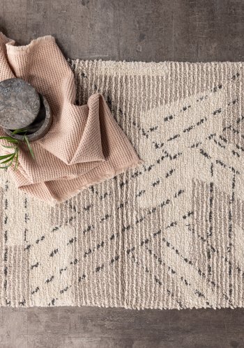 VENTURE DESIGN Lorentz teppe Lorentz bomull - 60*90- -Rektangulrt-Elfenben/Taupe