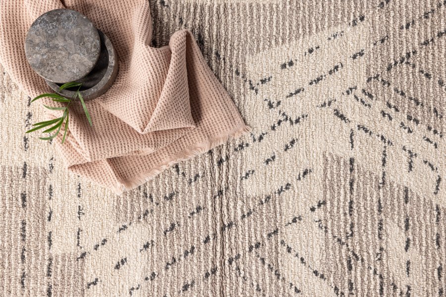 VENTURE DESIGN Lorentz teppe Lorentz bomull - 60*90- -Rektangulrt-Elfenben/Taupe