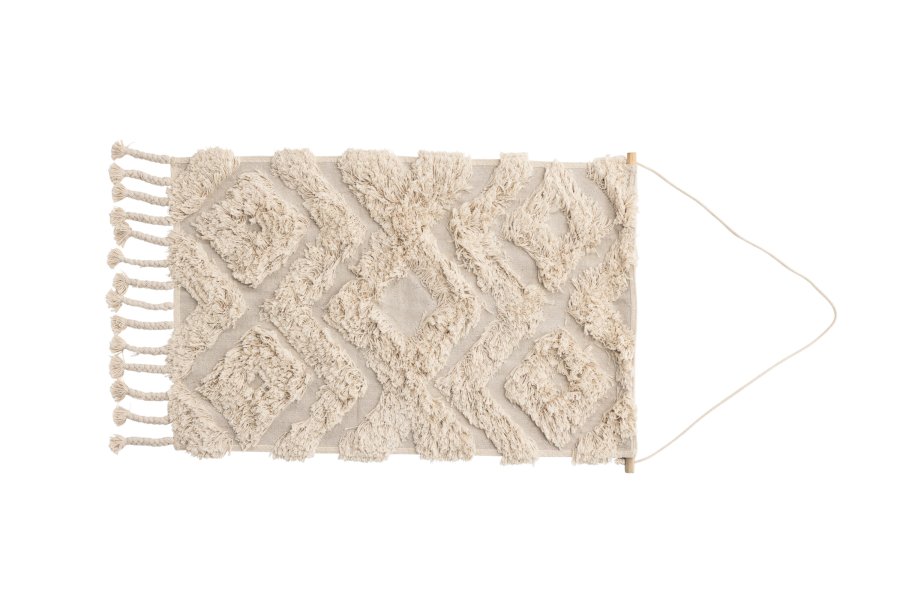 VENTURE DESIGN Hilda Textil Hilda Väggbonad Bomull - 50*80- -Rektangulär-Offwhite