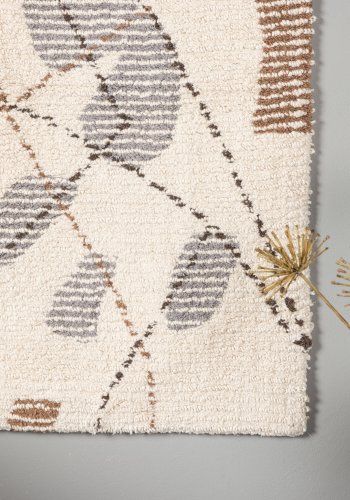 VENTURE DESIGN Liam Textil Liam Veggoppheng i bomull - 50*80- -Rektangulrt-elfenben/brun/gr