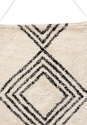 VENTURE DESIGN Love Textil Love Vegghengende bomull - 50*80- -Rektangulr-Hvit/Sort