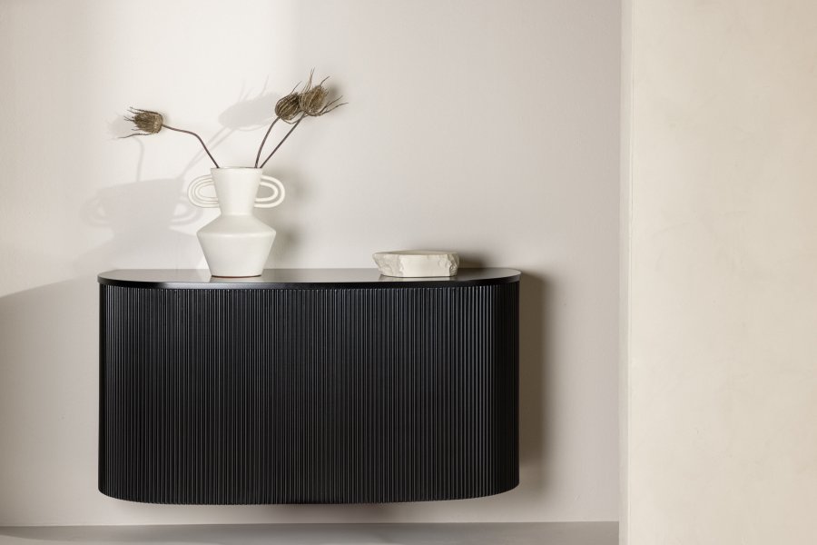 VENTURE DESIGN Loca veggmbel 120 cm - sort MDF