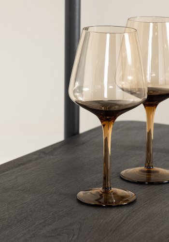 VINNSAMLING Heim konsollbord, m. 2 hyller - svart MDF og stl (120x40)