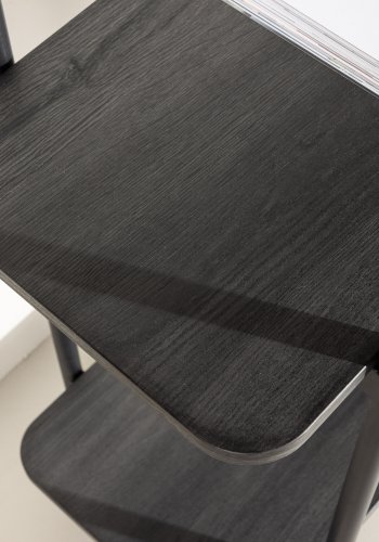 VINNSAMLING Heim konsollbord, m. 2 hyller - svart MDF og stl (120x40)