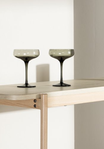 VINNSAMLING Heim konsollbord, m. 2 hyller - hvitkalket MDF og stl (120x40)