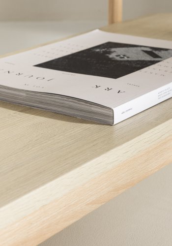 VINNSAMLING Heim konsollbord, m. 2 hyller - hvitkalket MDF og stl (120x40)