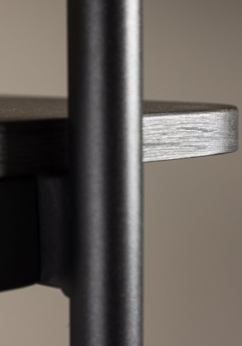 VIND KOLLEKSJON Heim bokhylle 190 cm, m. 5 hyller - svart MDF og stl