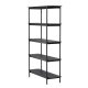 VIND KOLLEKSJON Heim bokhylle 190 cm, m. 5 hyller - svart MDF og stl