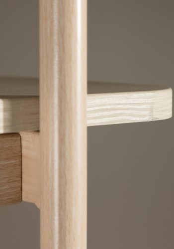 VIND KOLLEKSJON Heim bokhylle, 190 cm, m. 5 hyller - hvitkalket MDF og stl