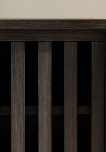 VENTURE DESIGN Lugo TV-benk, m. 2 skyvedrer og hylle - mocca melamin (180x40)