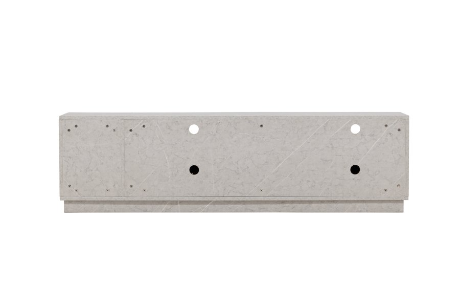 VENTURE DESIGN Girona TV-benk, m 2 skyvedrer - gr betongmelamin (180x40)