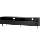 VENTURE DESIGN Navarra TV-benk, rektangulr - matt sort melamin og svart jern (180x40)