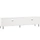 VENTURE DESIGN Navarra TV-benk, rektangulr - hvit melamin og svart jern (180x40)