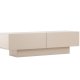 VENTURE DESIGN Cuenca TV-benk, m. 2 drer og hylle - svart glass og beige melamin (160x47)