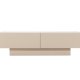 VENTURE DESIGN Cuenca TV-benk, m. 2 drer og hylle - svart glass og beige melamin (160x47)