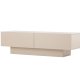 VENTURE DESIGN Cuenca TV-benk, m. 2 drer og hylle - svart glass og beige melamin (160x47)