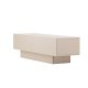 VENTURE DESIGN Cuenca TV-benk, m. 2 drer og hylle - svart glass og beige melamin (160x47)