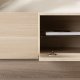 VENTURE DESIGN Cuenca TV-b�nk, m. 2 l�ger og hylde - klar glas og hvidvasket melamin (160x47)