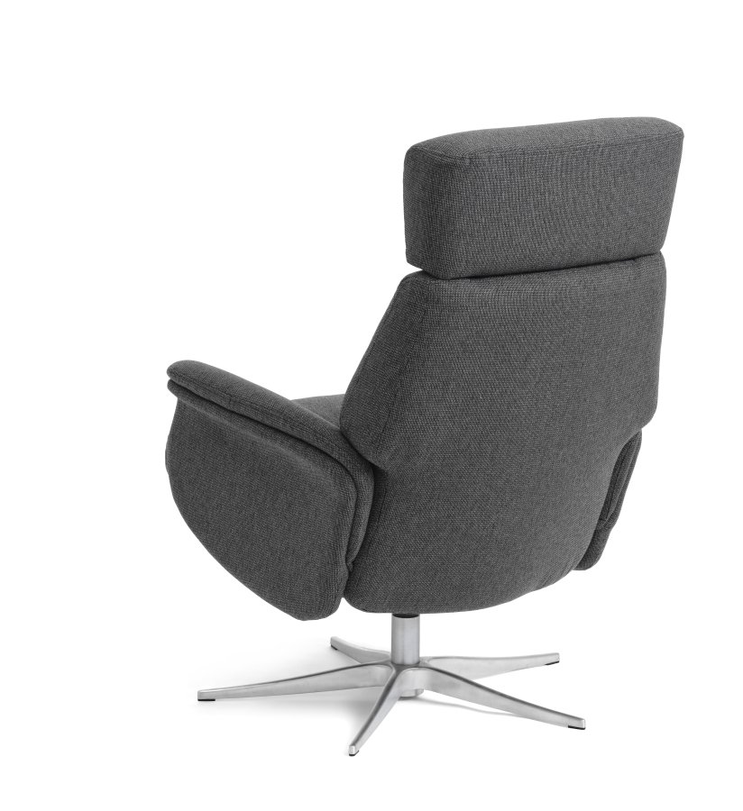 Mars 1 hvilestol - antrasittgr stoff og brstet aluminium