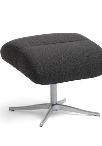 Mars fotskammel - antrasittgr stoff og brstet aluminium