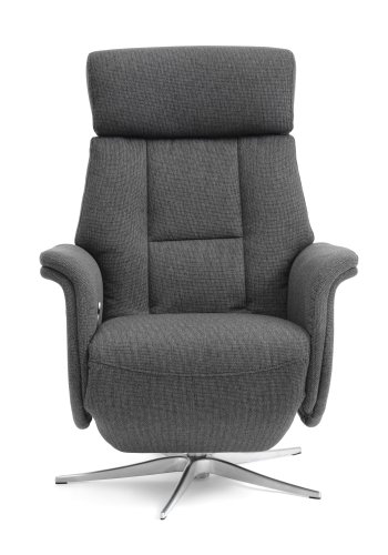 Mars 2 hvilestol, manuell - antrasittgr stoff og brstet aluminium