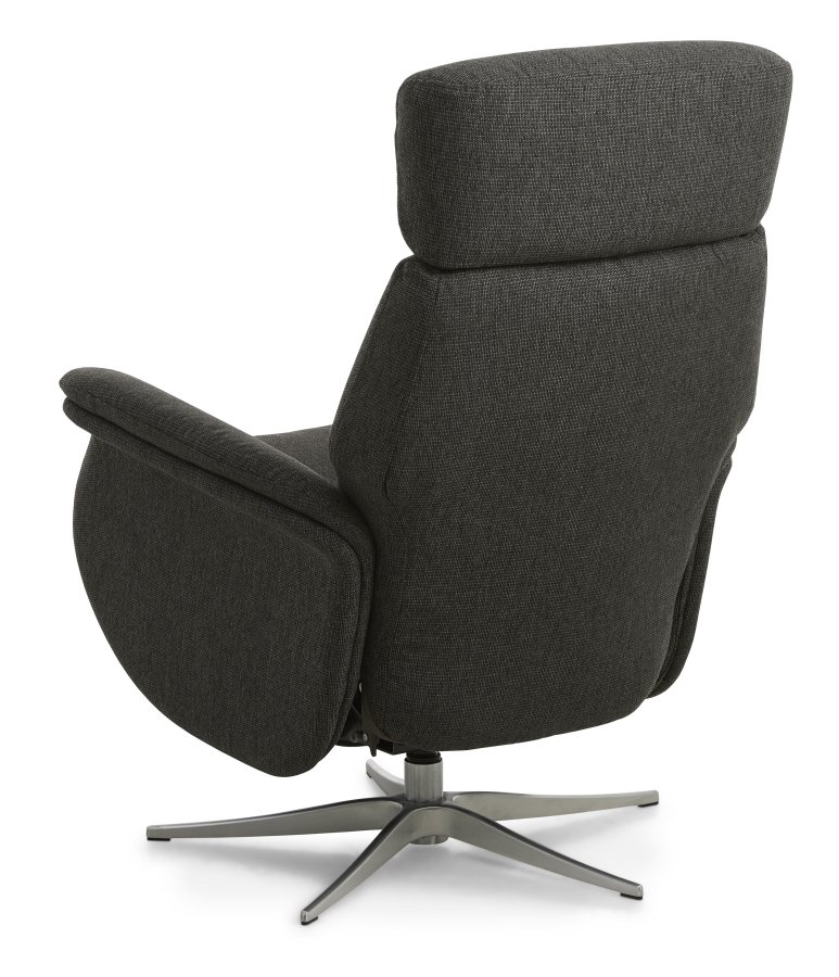 Mars 4 hvilestol, 2 motorer - antrasittgr stoff og brstet aluminium