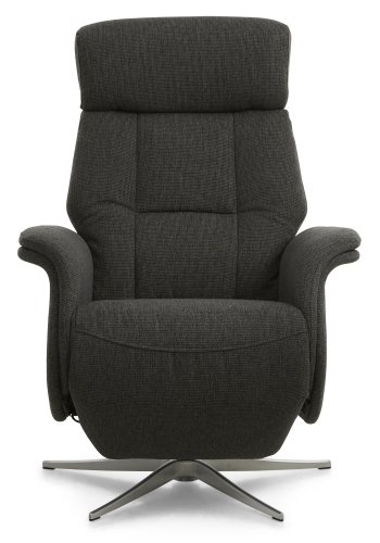 Mars 4 hvilestol, 2 motorer - antrasittgr stoff og brstet aluminium