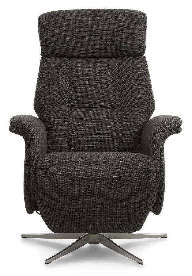 Mars 4 hvilestol, 2 motorer - antrasittgr stoff og brstet aluminium