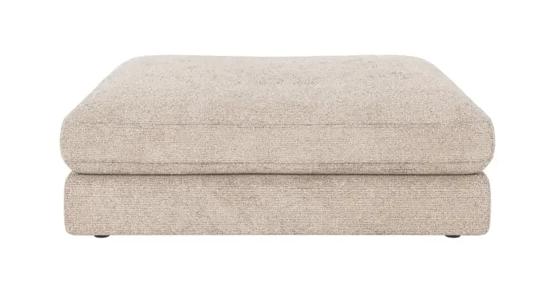 ROWICO Duncan modul fotskammel, rektangulr - lysegr stoff (112x103)