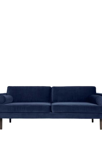 BROSTE COPENHAGEN Wind Sofa – blauer Polyester-Velours