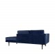 BROSTE COPENHAGEN Wind Chaiselongue – blauer Polyester-Velours