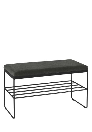 
BROSTE COPENHAGEN Gorm bænk - rektangulær, polyester, med hylde
